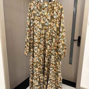 Floral Long Sleeve Maxi Dress